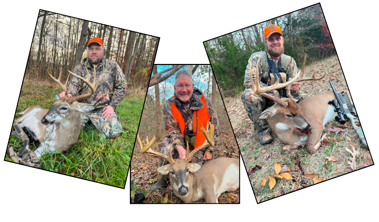 Hunters with prize bucks